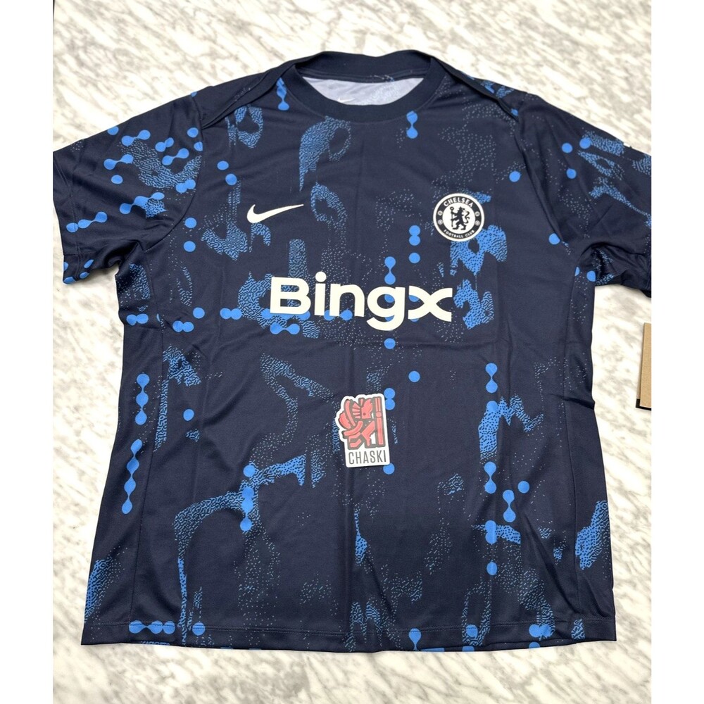 Nike Chelsea soccer Academy Pro Pre-Match Jersey Blue women's Medium FN9729-452